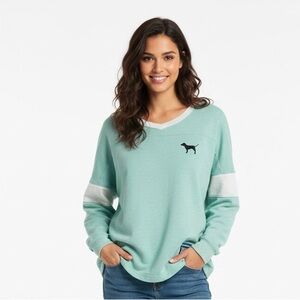 PINK Victoria's Secret Light Green V-Neck Sweater 2016 size Small